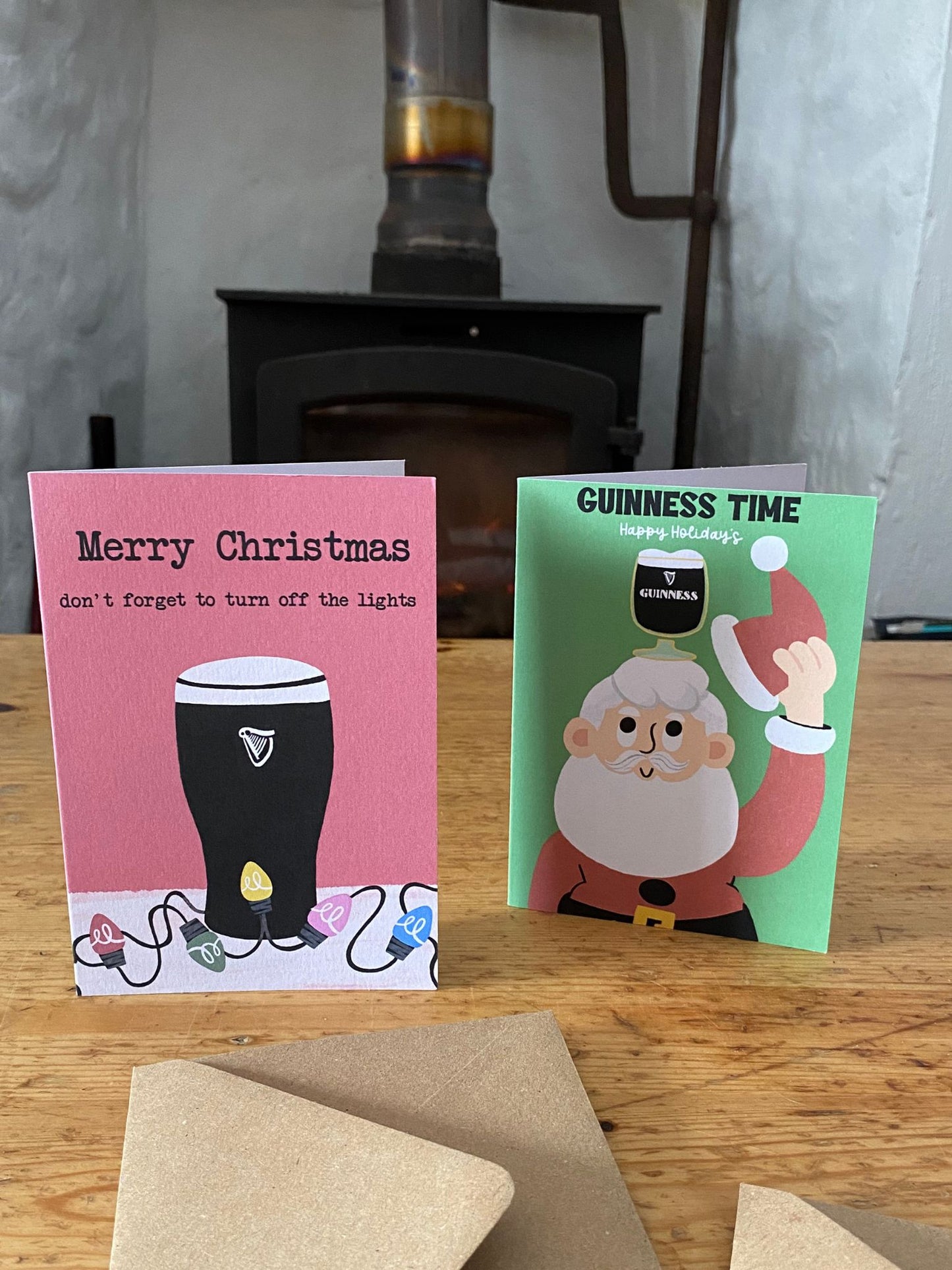 Guiness Christmas Card/Pack of 2