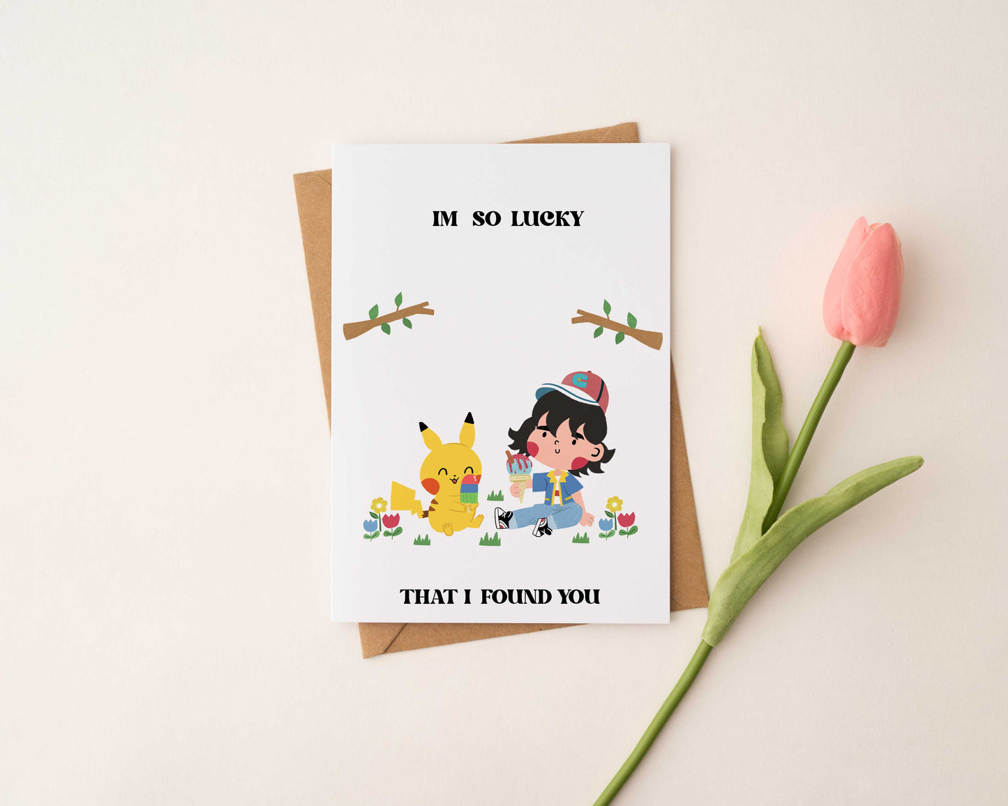 I'm so lucky that I found you greeting card